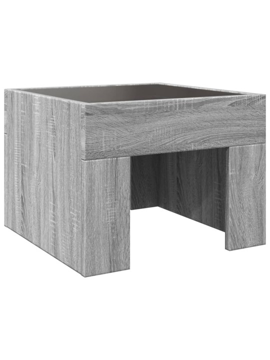 Konferenční stolek s infinity led šedý sonoma 40 x 40 x 30 cm