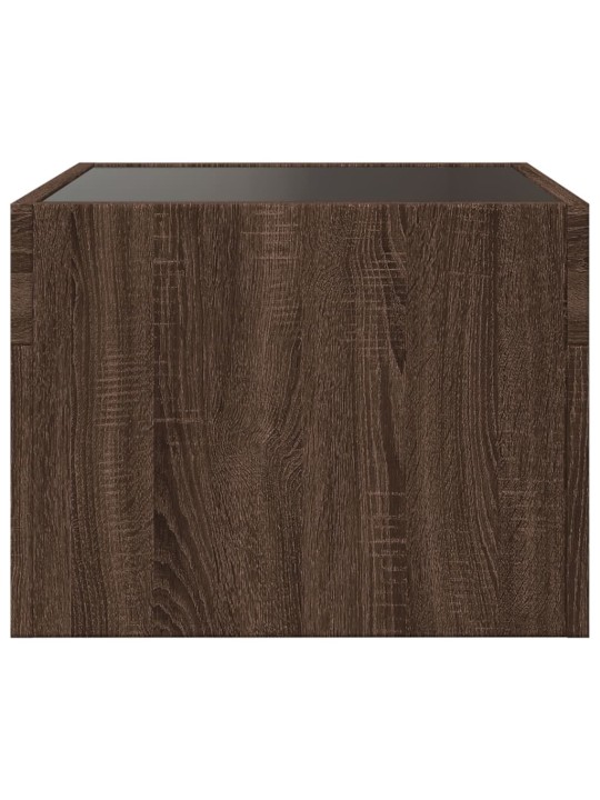Konferenční stolek s infinity led hnědý dub 40 x 40 x 30 cm
