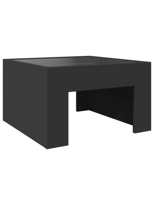 Konferenční stolek s Infinity LED černý 50 x 50 x 30 cm