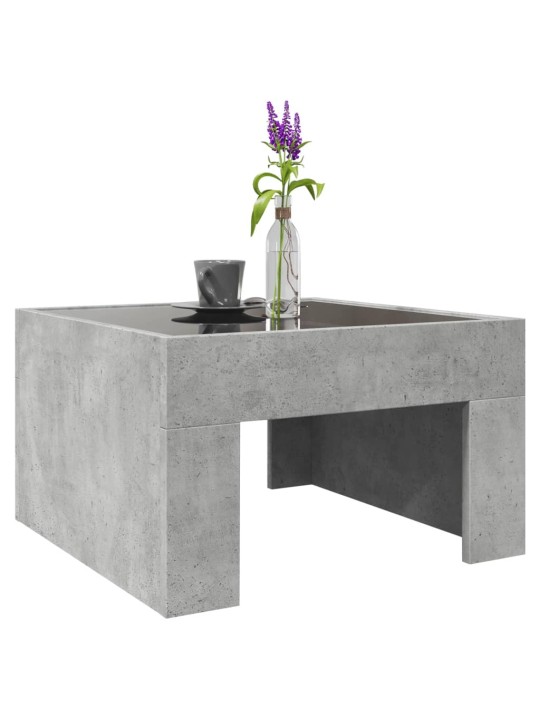 Konferenční stolek s Infinity LED betonově šedý 50 x 50 x 30 cm