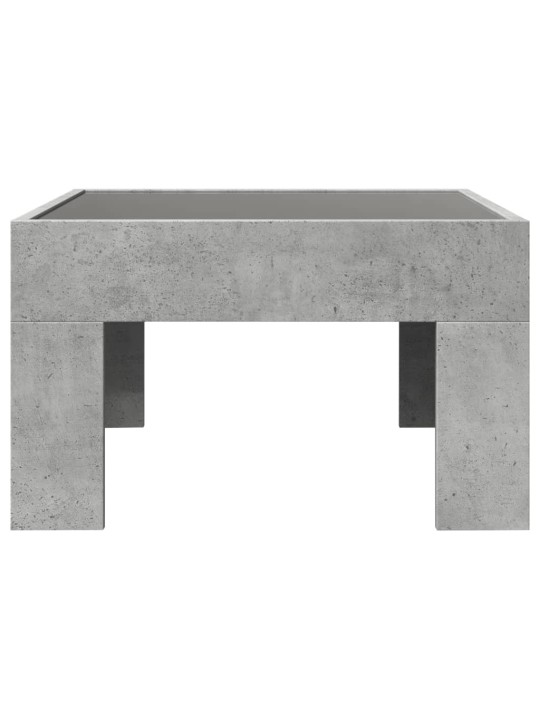 Konferenční stolek s Infinity LED betonově šedý 50 x 50 x 30 cm
