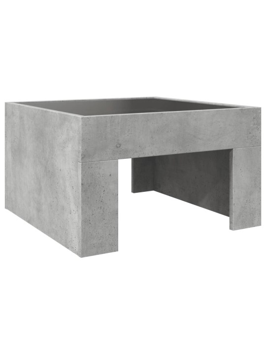 Konferenční stolek s Infinity LED betonově šedý 50 x 50 x 30 cm