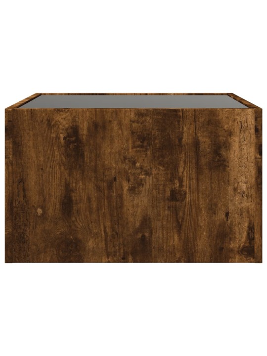 Konferenční stolek s infinity led kouřový dub 50 x 50 x 30 cm