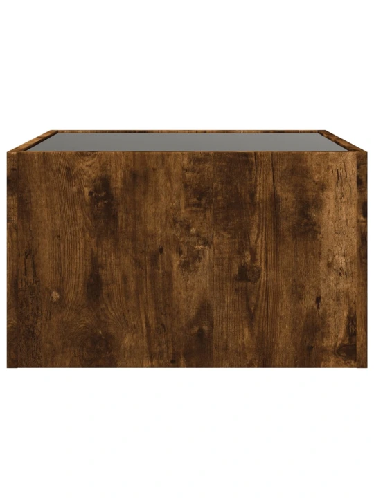 Konferenční stolek s infinity led kouřový dub 50 x 50 x 30 cm