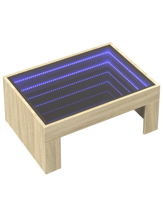 Konferenční stolek s Infinity LED dub sonoma 70 x 50 x 30 cm