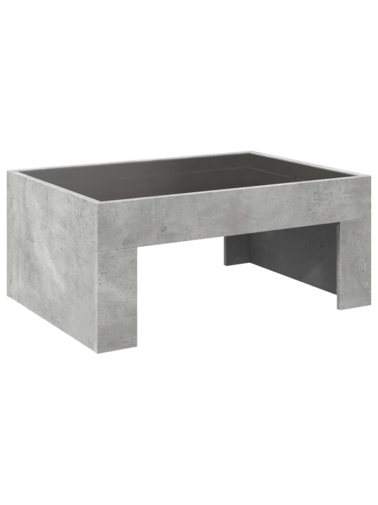 Konferenční stolek s Infinity LED betonově šedý 70 x 50 x 30 cm