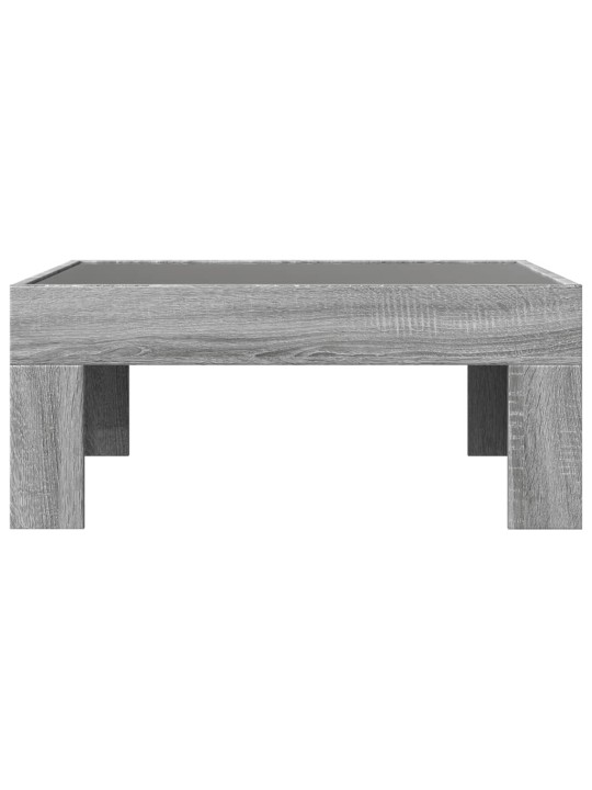 Konferenční stolek s infinity led šedý sonoma 70 x 50 x 30 cm