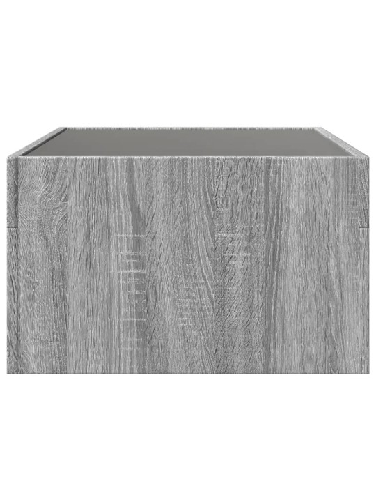Konferenční stolek s infinity led šedý sonoma 70 x 50 x 30 cm