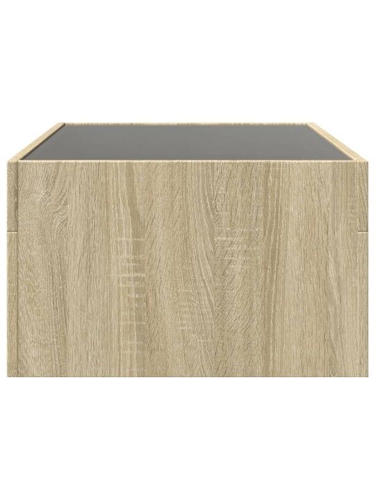 Konferenční stolek s Infinity LED dub sonoma 90 x 50 x 30 cm