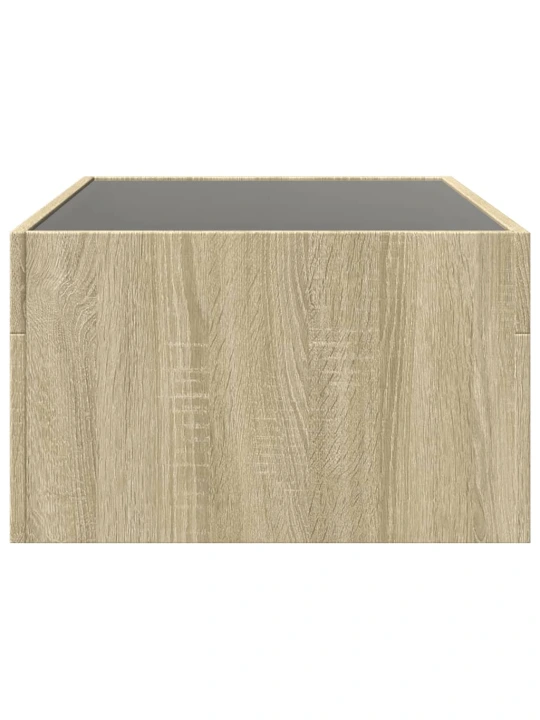 Konferenční stolek s Infinity LED dub sonoma 90 x 50 x 30 cm