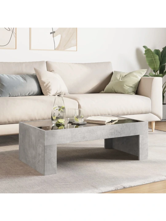 Konferenční stolek s Infinity LED betonově šedý 90 x 50 x 30 cm