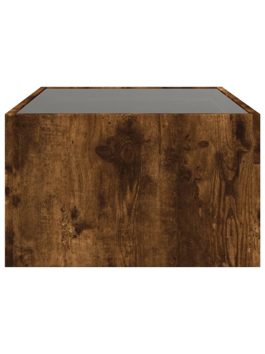 Konferenční stolek s infinity led kouřový dub 90 x 50 x 30 cm