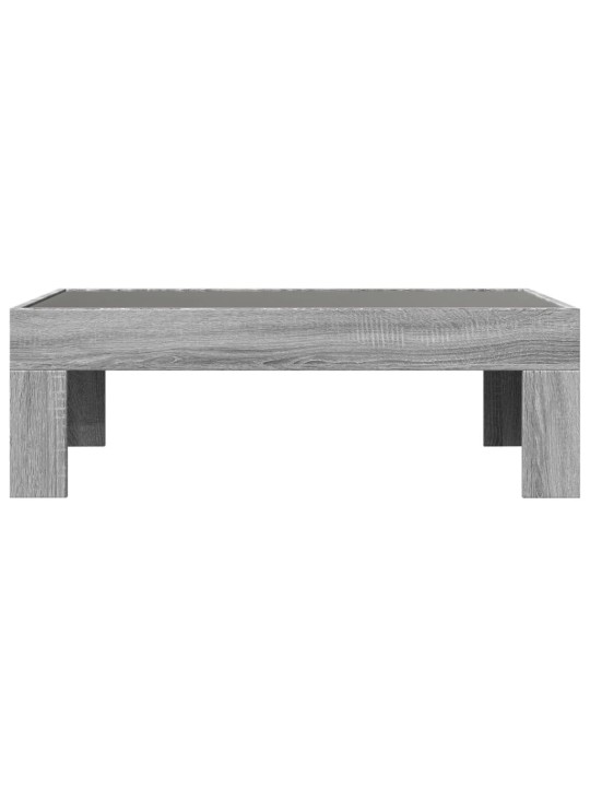 Konferenční stolek s infinity led šedý sonoma 90 x 50 x 30 cm