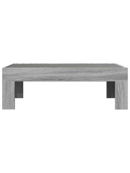Konferenční stolek s infinity led šedý sonoma 90 x 50 x 30 cm