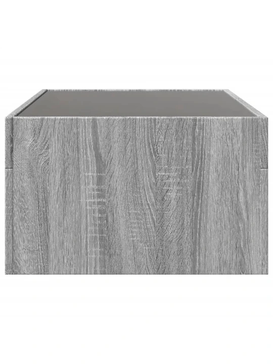 Konferenční stolek s infinity led šedý sonoma 90 x 50 x 30 cm
