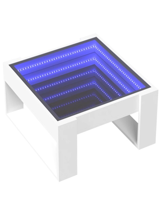 Konferenční stolek s Infinity LED bílý 50 x 53 x 30 cm