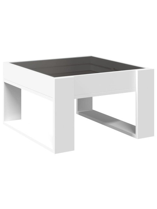 Konferenční stolek s Infinity LED bílý 50 x 53 x 30 cm