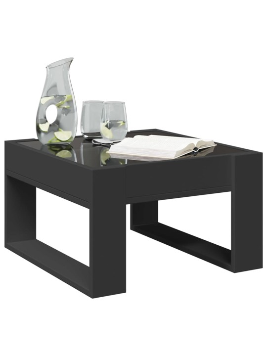 Konferenční stolek s Infinity LED černý 50 x 53 x 30 cm