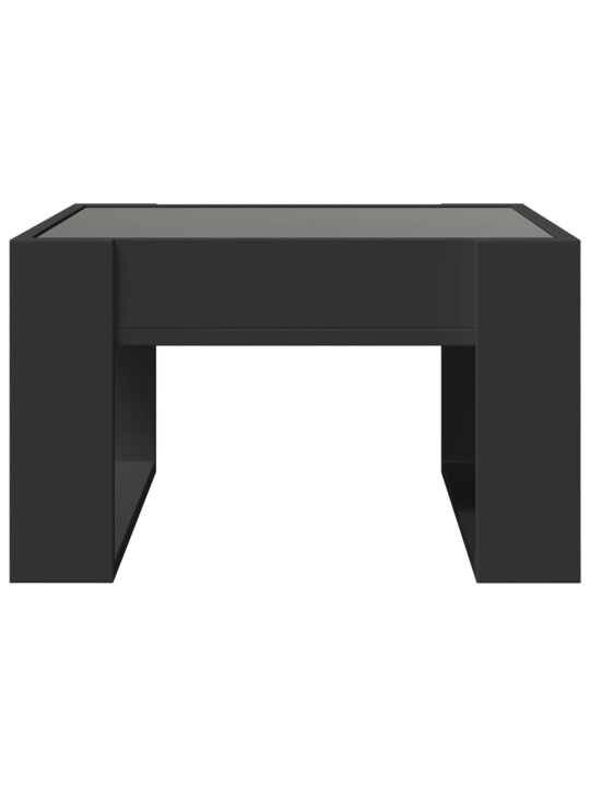 Konferenční stolek s Infinity LED černý 50 x 53 x 30 cm