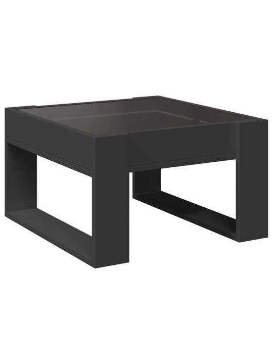 Konferenční stolek s Infinity LED černý 50 x 53 x 30 cm