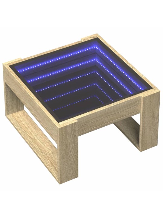 Konferenční stolek s Infinity LED dub sonoma 50 x 53 x 30 cm