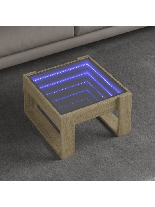 Konferenční stolek s Infinity LED dub sonoma 50 x 53 x 30 cm