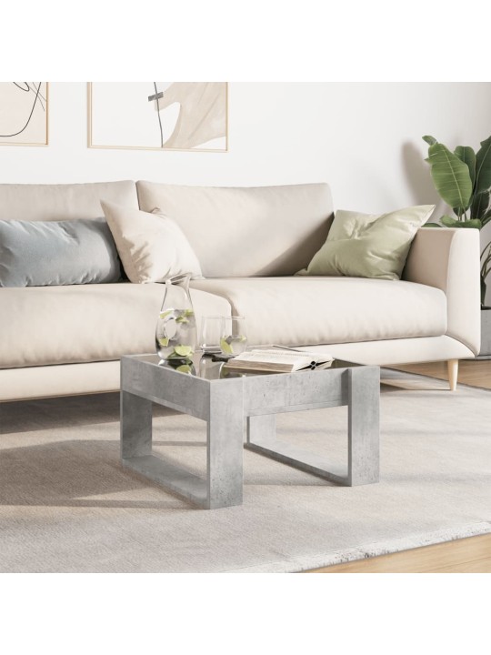 Konferenční stolek s Infinity LED betonově šedý 50x53x30 cm