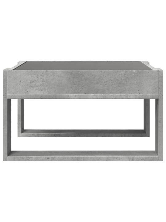 Konferenční stolek s Infinity LED betonově šedý 50x53x30 cm