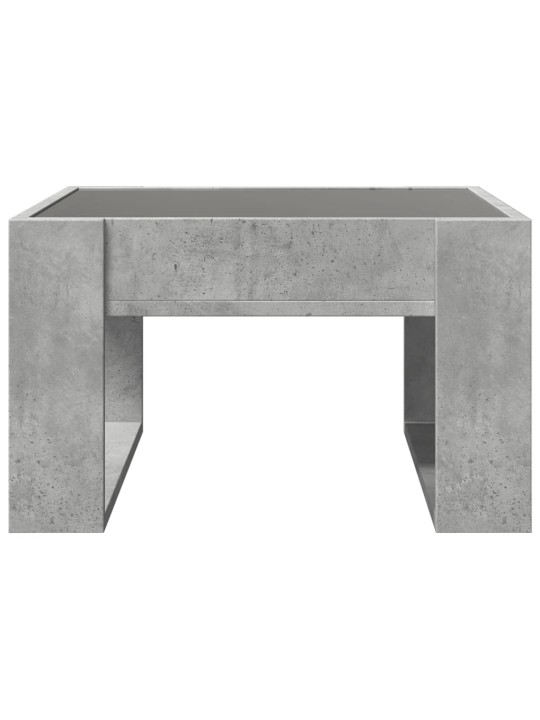 Konferenční stolek s Infinity LED betonově šedý 50x53x30 cm