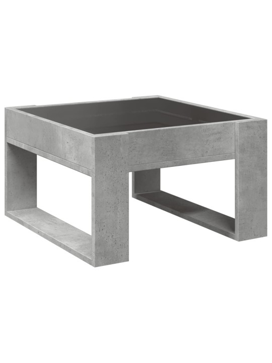 Konferenční stolek s Infinity LED betonově šedý 50x53x30 cm