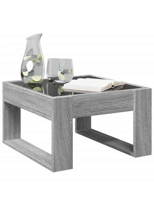 Konferenční stolek s infinity led šedý sonoma 50 x 53 x 30 cm