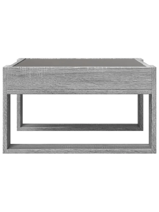 Konferenční stolek s infinity led šedý sonoma 50 x 53 x 30 cm