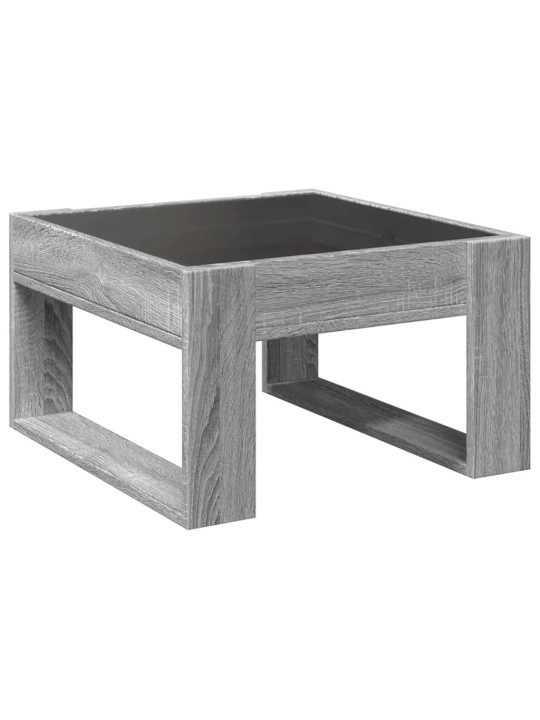 Konferenční stolek s infinity led šedý sonoma 50 x 53 x 30 cm