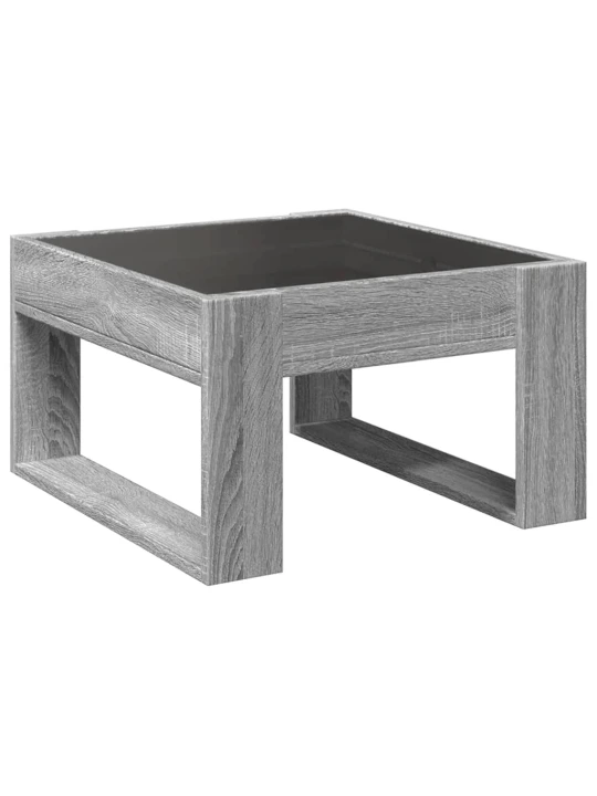Konferenční stolek s infinity led šedý sonoma 50 x 53 x 30 cm