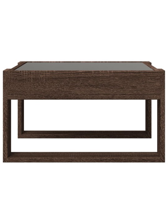 Konferenční stolek s infinity led hnědý dub 50 x 53 x 30 cm