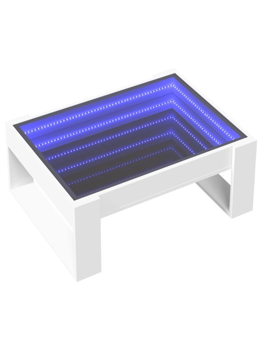 Konferenční stolek s Infinity LED bílý 70 x 53 x 30 cm