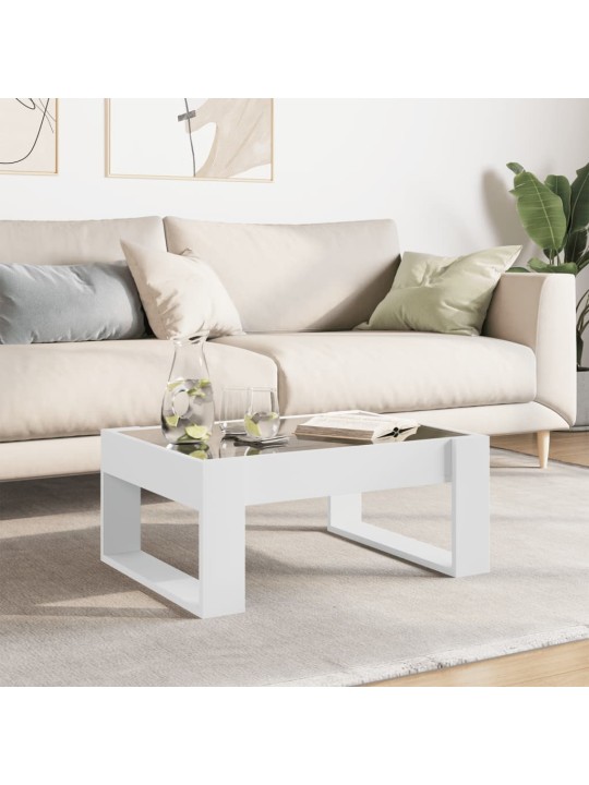 Konferenční stolek s Infinity LED bílý 70 x 53 x 30 cm