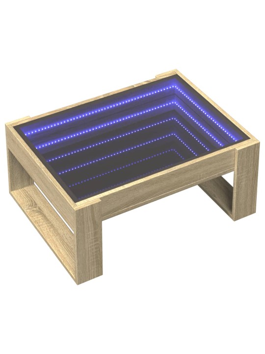 Konferenční stolek s Infinity LED dub sonoma 70 x 53 x 30 cm