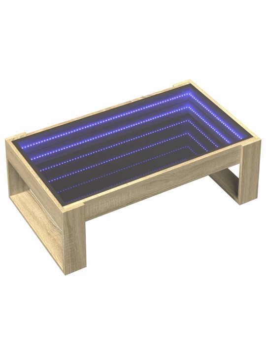Konferenční stolek s Infinity LED dub sonoma 90 x 53 x 30 cm