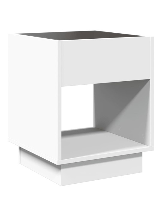 Konferenční stolek s Infinity LED bílý 40 x 40 x 50 cm