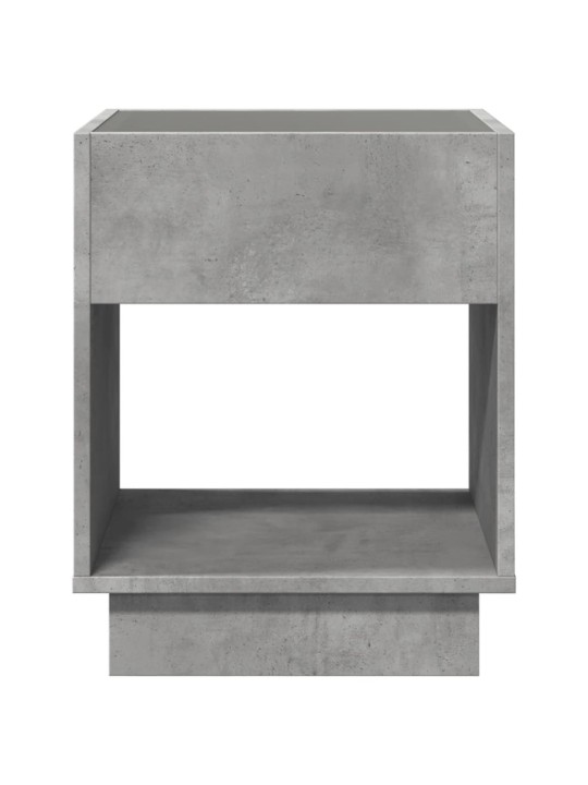 Konferenční stolek s Infinity LED betonově šedý 40 x 40 x 50 cm
