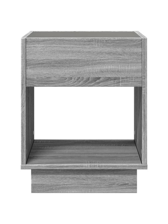 Konferenční stolek s infinity led šedý sonoma 40 x 40 x 50 cm