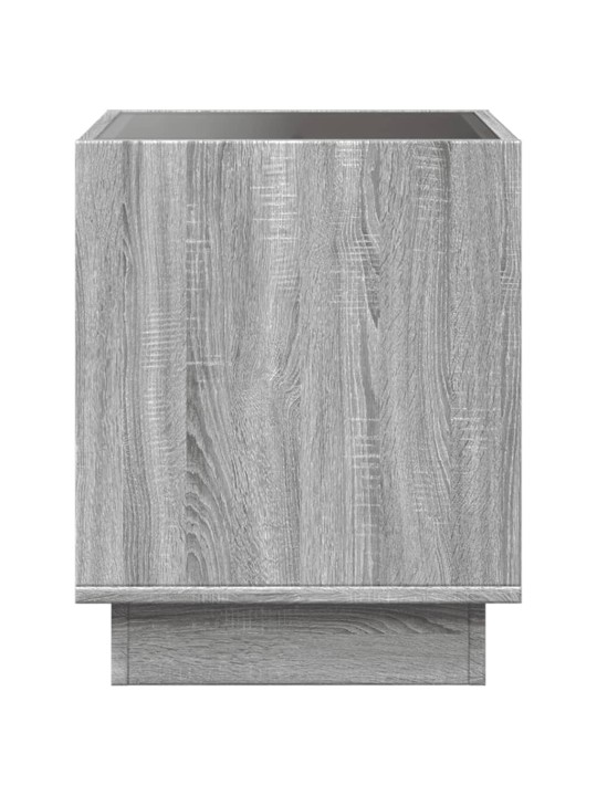 Konferenční stolek s infinity led šedý sonoma 40 x 40 x 50 cm