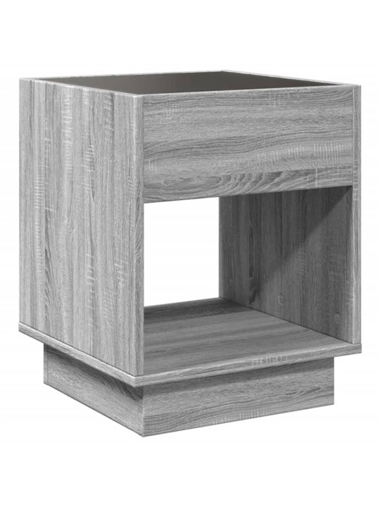 Konferenční stolek s infinity led šedý sonoma 40 x 40 x 50 cm