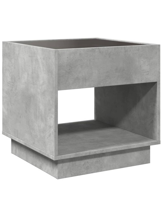 Konferenční stolek s Infinity LED betonově šedý 50 x 50 x 50 cm