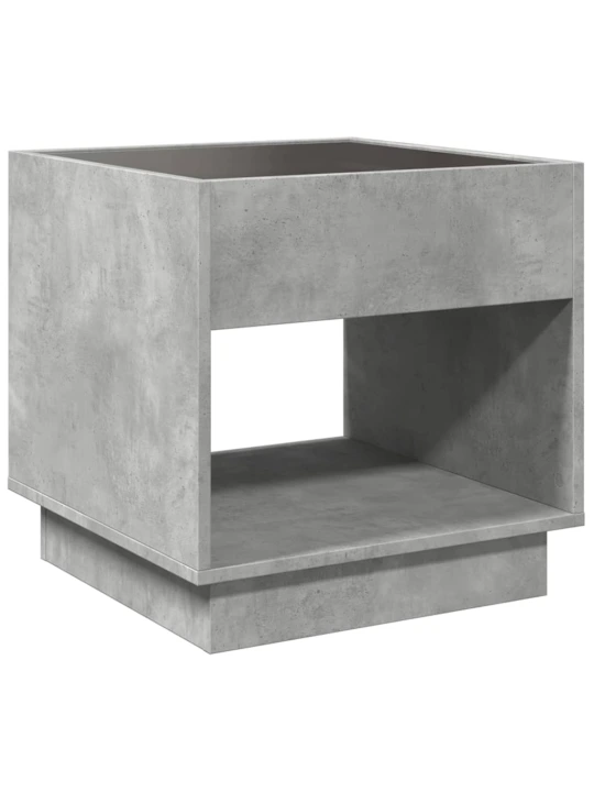 Konferenční stolek s Infinity LED betonově šedý 50 x 50 x 50 cm