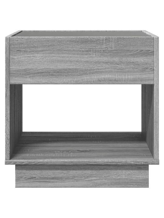 Konferenční stolek s infinity led šedý sonoma 50 x 50 x 50 cm