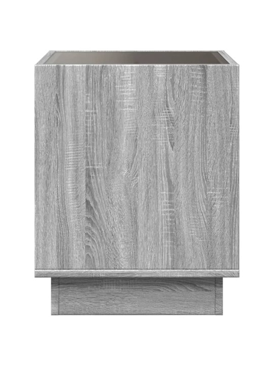Konferenční stolek s infinity led šedý sonoma 50 x 50 x 50 cm