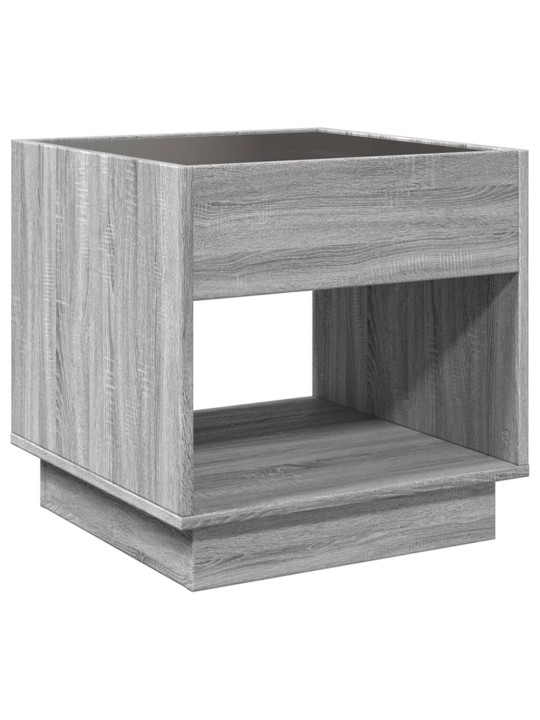 Konferenční stolek s infinity led šedý sonoma 50 x 50 x 50 cm