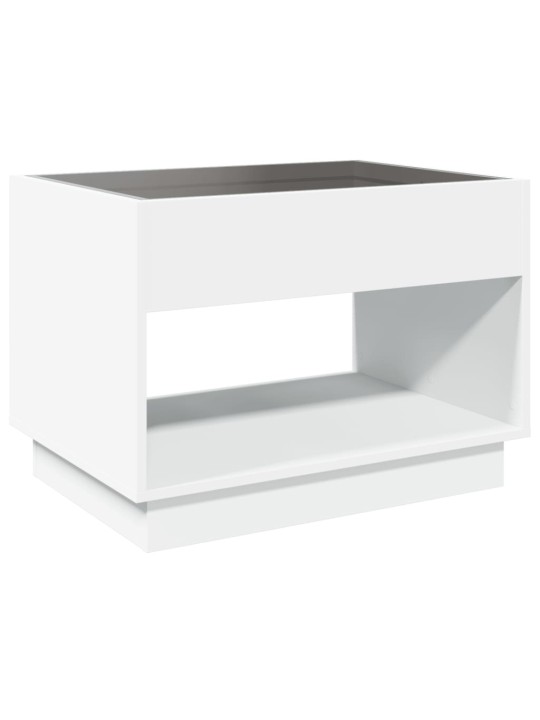Konferenční stolek s Infinity LED bílý 70 x 50 x 50 cm
